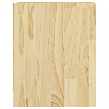 Noptiere, 2 buc., 35,5x33,5x41,5 cm, lemn masiv de pin - Img 6
