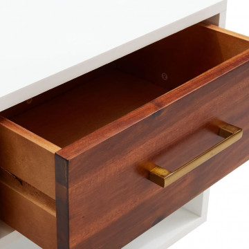 Noptiere, 2 buc., 40x30x57 cm, lemn masiv de acacia - Img 4