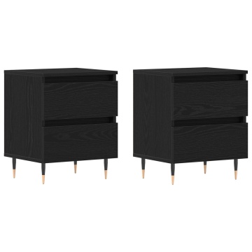 Noptiere 2 buc Black Oak 40x35x50 cm Lemn compozit - Img 2