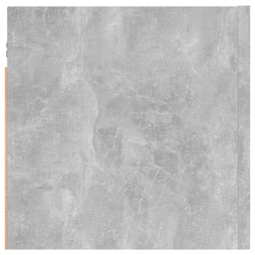 Noptiere, 2 buc., gri beton, 30,5x30x30 cm, lemn prelucrat - Img 6