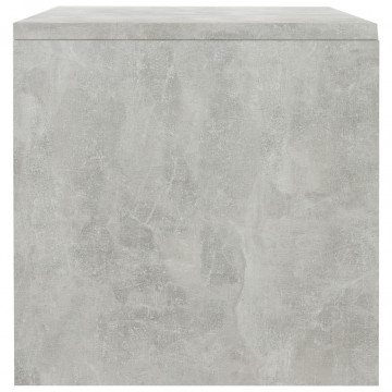 Noptiere, 2 buc., gri beton, 40 x 30 x 30 cm, PAL - Img 4