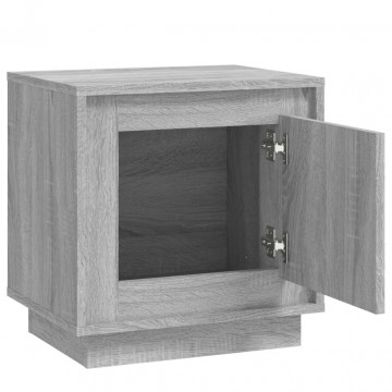 Noptiere, 2 buc., gri sonoma, 44x35x45 cm, lemn prelucrat - Img 5