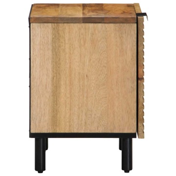 Noptiere 2 buc Maro 40x33x46 cm Lemn masiv Mango - Img 8