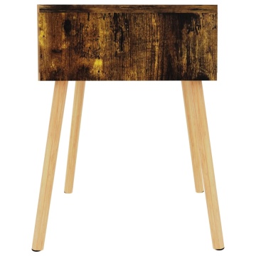 Noptiere, 2 buc., stejar afumat, 40x40x56 cm, lemn prelucrat - Img 4