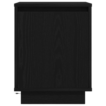 Noptiere cu lumini LED 2 buc Negru 38x34x50 cm - Img 7