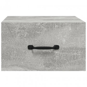 Noptiere de perete, 2 buc., gri beton, 35x35x20 cm - Img 6