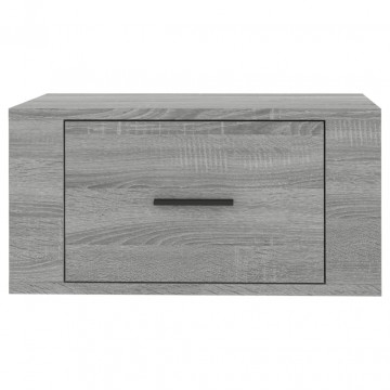 Noptiere de perete, 2 buc., gri sonoma, 50x36x25 cm - Img 6
