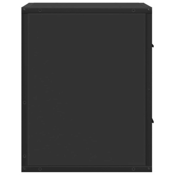 Noptiere de perete, 2 buc., negru, 40x31x39,5 cm - Img 6
