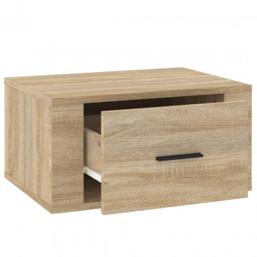 Noptiere de perete, 2 buc., stejar sonoma, 50x36x25 cm - Img 7