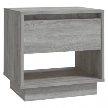 Noptiere, stejar gri sonoma, 2 buc., 45x34x44 cm, PAL - Img 8