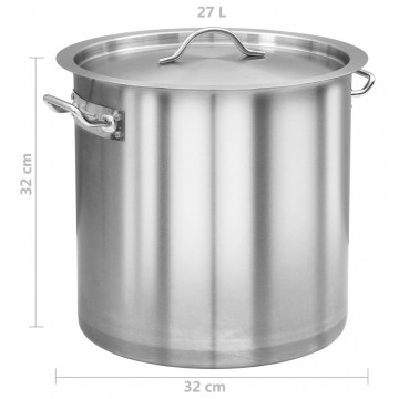 Oală de supă, 32x32 cm, oțel inoxidabil, 27 L - Img 6