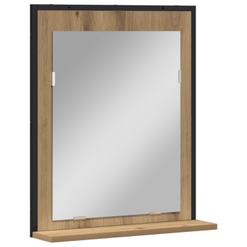 Oglindă baie Artisan Oak 50x12x60 cm Lemn prelucrat - Img 2
