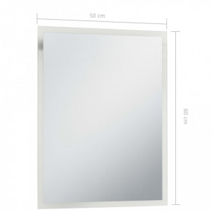 Oglindă cu LED de perete de baie, 50 x 60 cm - Img 6