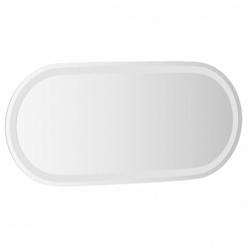 Oglindă de baie cu LED, 80x35 cm, ovală - Img 4