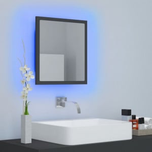 Oglindă de baie cu LED, gri, 40x8,5x37 cm, PAL - Img 4