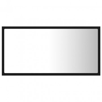 Oglindă de baie cu LED, negru, 80x8,5x37 cm, PAL - Img 6