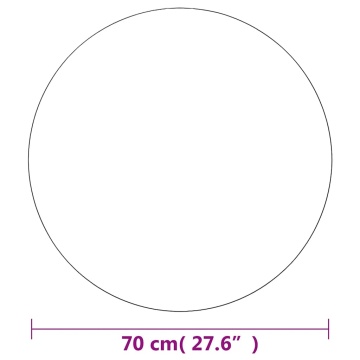 Oglindă de perete, 70 cm, sticlă, rotundă - Img 9