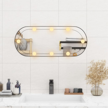 Oglindă de perete cu lumini LED 30x70 cm oval sticlă - Img 3
