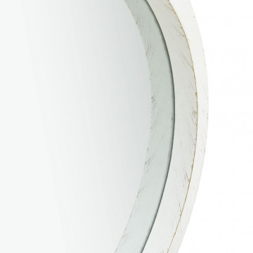 Oglindă de perete cu o curea, 40 cm, alb - Img 3