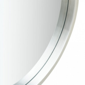 Oglindă de perete cu o curea, 40 cm, argintiu - Img 4