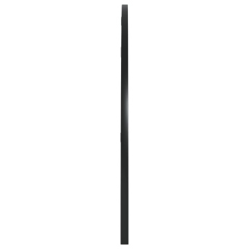 Oglindă de perete, negru, 100x50 cm, arcuită, fier - Img 4