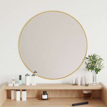 Oglindă de perete rotundă, auriu, Ø 60 cm - Img 1