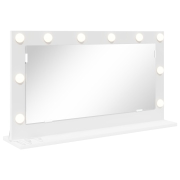 Oglindă de toaletă cu lumini LED Albă 80x45x18 cm - Img 2