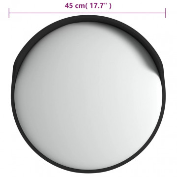 Oglindă de trafic convexă exterior, negru, Ø45 cm, policarbonat - Img 7