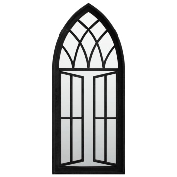 Oglindă,negru, 70x30 cm,fier, pentru utilizare în interior - Img 2
