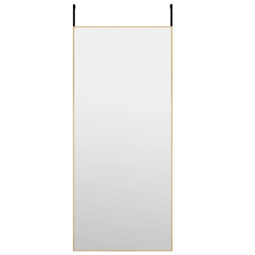Oglindă pentru ușă, auriu, 40x100 cm, sticlă și aluminiu - Img 2