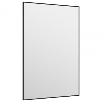 Oglindă pentru ușă, negru, 40x60 cm, sticlă și aluminiu - Img 3