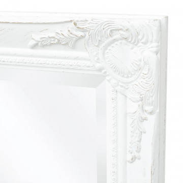 Oglindă verticală în stil baroc, 100 x 50 cm, alb - Img 5