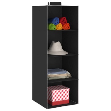 Organizatoare suspendate dulap, 2 buc., cu 4 rafturi, textil - Img 3