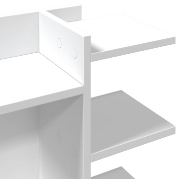 Organizator de birou, alb, 42x21,5x42 cm, lemn prelucrat - Img 6