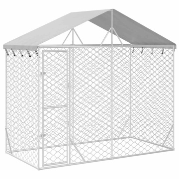 Padoc de exterior&acoperiș argintiu 3x1,5x2,5 m oțel galvanizat - Img 2