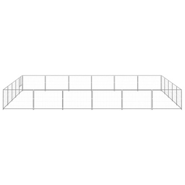 Padoc pentru câini, argintiu, 30 m², oțel - Img 2