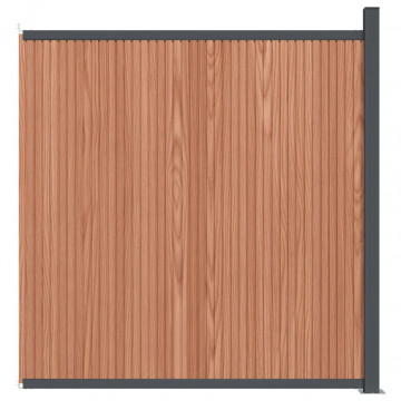 Panouri de gard, maro, 173x186 cm, WPC - Img 4