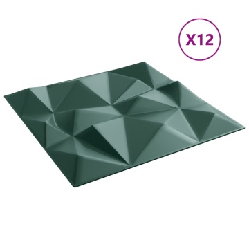 Panouri de perete 12 buc. verde 50x50 cm XPS 3 m² diamant - Img 4