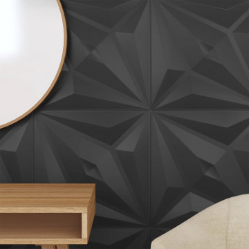 Panouri de perete 24 buc. negru 50x50 cm EPS 6 m² stea - Img 3