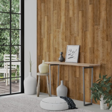 Panouri de perete aspect lemn, maro, 2,06 m², PVC - Img 3