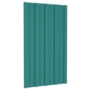 Panouri pentru acoperiș 12 buc. verde 80x45 cm oțel galvanizat - Img 3