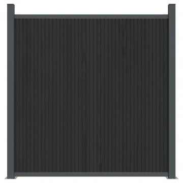 Panouri pentru gard, gri, 872x186 cm, WPC - Img 4