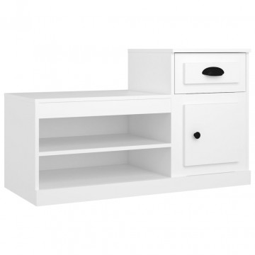 Pantofar, alb, 102x36x60 cm, lemn compozit - Img 2