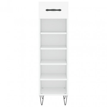 Pantofar, alb, 30x35x105 cm, lemn compozit - Img 5