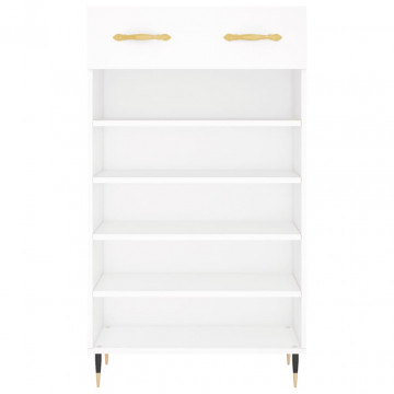 Pantofar, alb, 60x35x105 cm, lemn compozit - Img 5