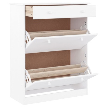 Pantofar ALTA, alb, 77x35x96 cm, lemn masiv de pin - Img 3