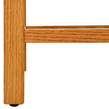 Pantofar cu 3 rafturi, 50x27x60 cm, lemn masiv de stejar - Img 4
