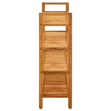 Pantofar cu 4 rafturi, 100x27x80 cm, lemn masiv de stejar - Img 3