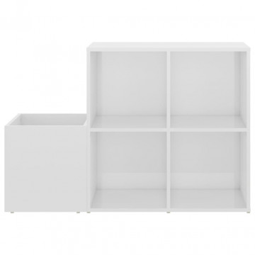 Pantofar de hol, alb extralucios, 105x35,5x70 cm, PAL - Img 8