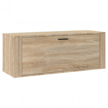 Pantofar de perete, stejar sonoma, 100x35x38 cm lemn prelucrat - Img 2